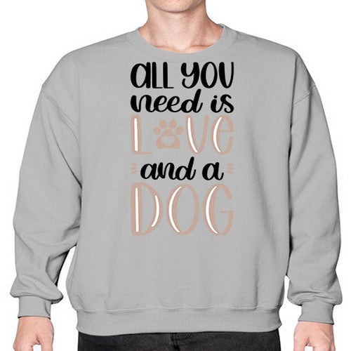 All You Need Is Love Style 36# - dogs- Sweatshirt - Crew