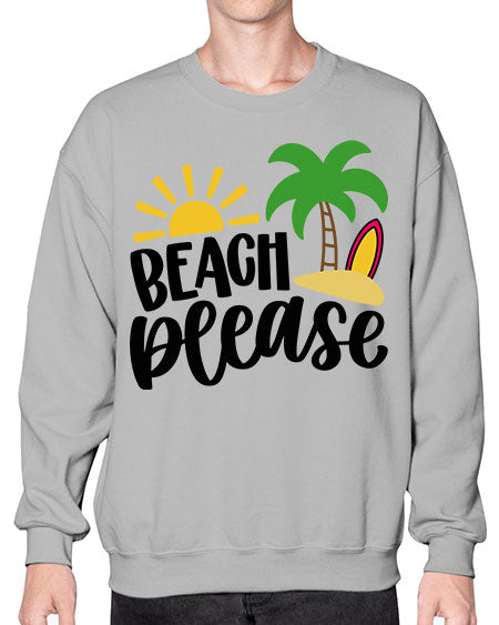 Beach Please Style 51# - summer- Sweatshirt - Crew