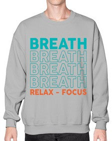 Breath Relax Focus 181# - yoga- Sweatshirt - Crew