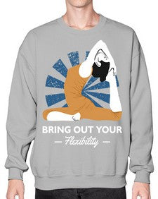 Bring Out Your Flexibility 185# - yoga- Sweatshirt - Crew