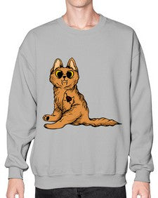 Cat 43# - cartoon animals- Sweatshirt - Crew