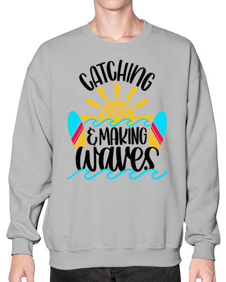 Catching Rays Making Waves Style 49# - summer- Sweatshirt - Crew