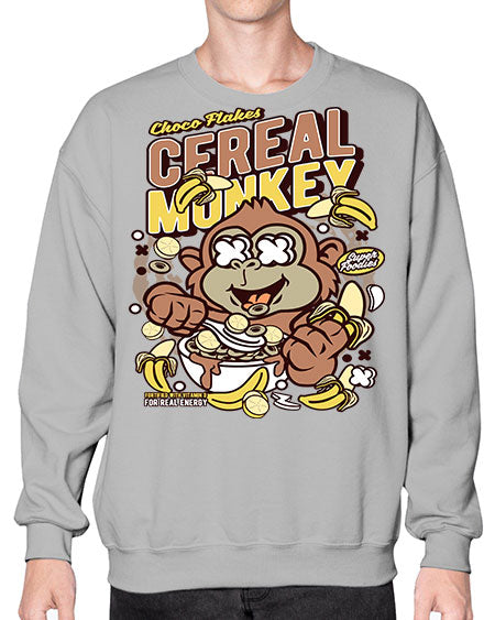 Cereal Monkey - monkey- Sweatshirt - Crew