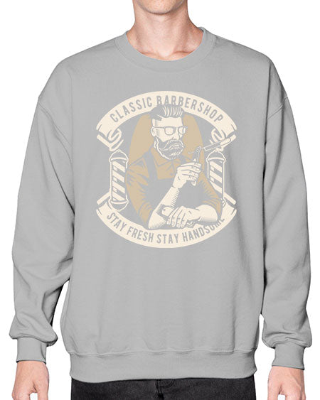 Classic Barber Shop658# - barber- Sweatshirt - Crew