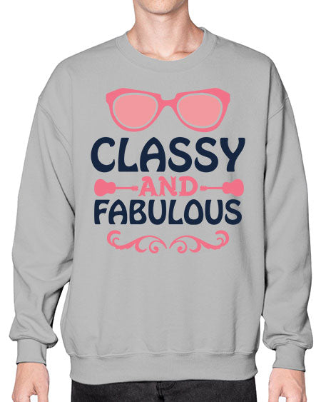 Classy and Fabulous 20# -  fashion- Sweatshirt - Crew