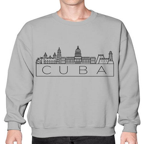 Cuba Minimal Skyline 635# - cities- Sweatshirt - Crew