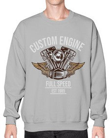Custom engine 14# - motorcycle- Sweatshirt - Crew