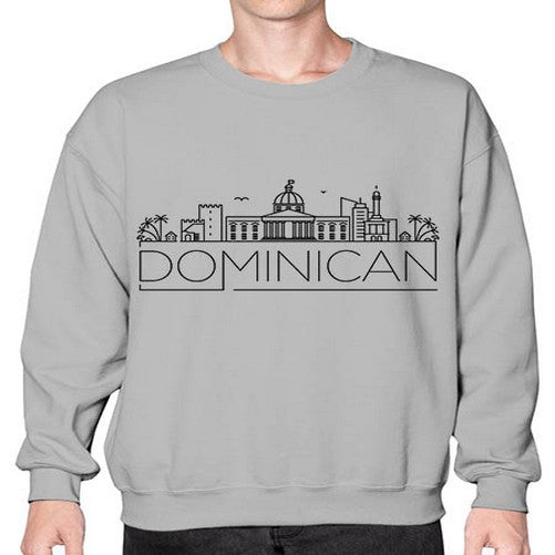 Dominican Minimal Skyline 676# - cities- Sweatshirt - Crew