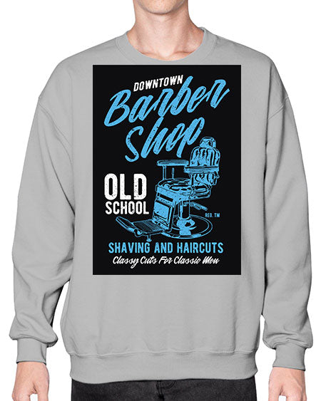 Downtown Barbershop CS729# - barber- Sweatshirt - Crew