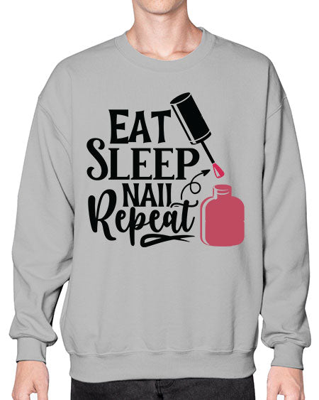 Eat Sleep Nail Repeat 737# - nail tech- Sweatshirt - Crew