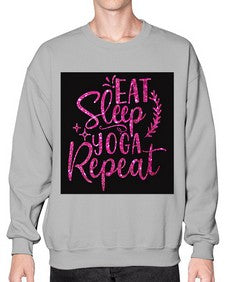 Eat Sleep Yoga Repeat  207# - yoga- Sweatshirt - Crew