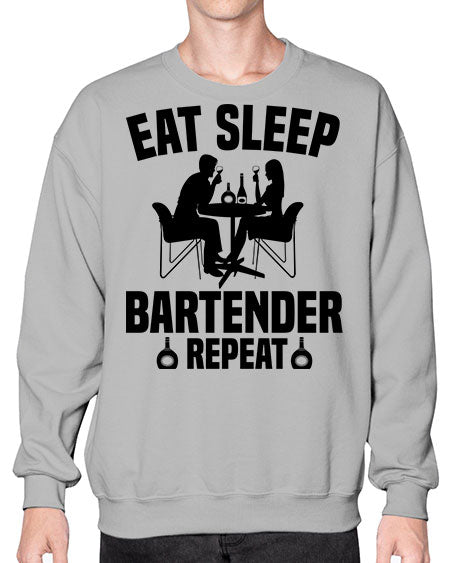 Eat sleep Style 130# - bartender- Sweatshirt - Crew