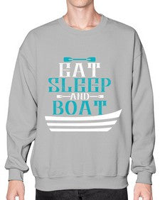 Eat sleep and Boat 16# - boats- Sweatshirt - Crew