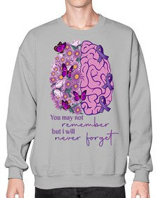 Floral Brain I Will Never Forget 146# - alzheimers- Sweatshirt - Crew