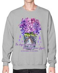 Flower Remember AlzheimerS Awareness 148# - alzheimers- Sweatshirt - Crew