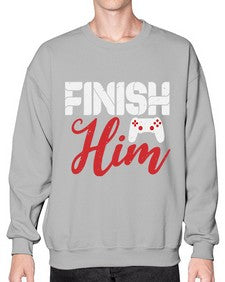 Fnish him 13# - video games- Sweatshirt - Crew