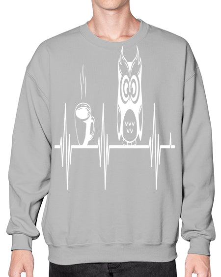 Funny Coffee Lover Night Owl A TurtleRabbit 5# - owl- Sweatshirt - Crew