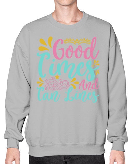 GOOD TIMES AND TAN LINES Style 65# - summer- Sweatshirt - Crew