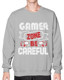 Gamer zone Be careful 18# - video games- Sweatshirt - Crew