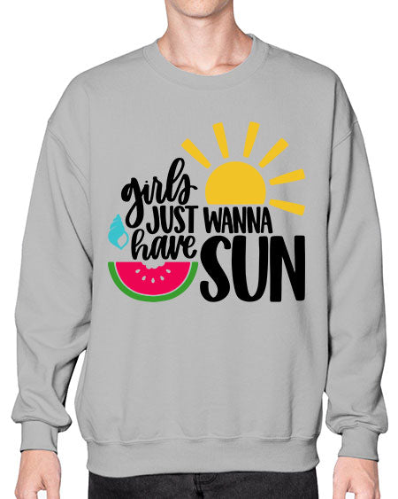 Girls Just Wanna Have Sun Style 44# - summer- Sweatshirt - Crew