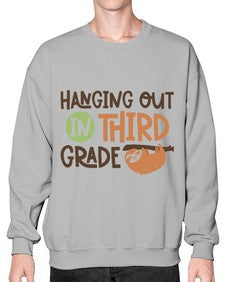 Hanging Out in Third 236# - third grade- Sweatshirt - Crew