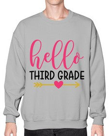 Hello Third Grade 350# - third grade- Sweatshirt - Crew