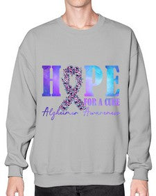 Hope For A Cure AlzheimerS Awareness 163# - alzheimers- Sweatshirt - Crew