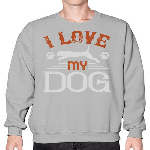 I Love My Dog Style 189# - dogs- Sweatshirt - Crew