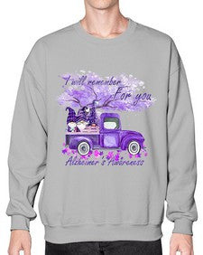 I Will Remember For You AlzheimerS 182# - alzheimers- Sweatshirt - Crew