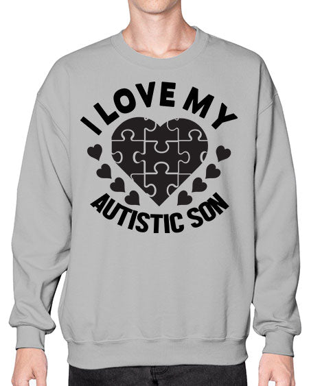 I love my Style 46# - autism- Sweatshirt - Crew