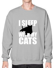 I sleep With My Cats - cats- Sweatshirt - Crew