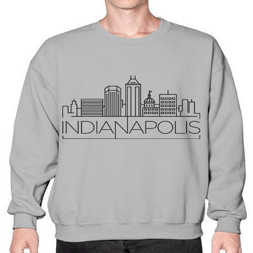Indianapolis Minimal Skyline 946# - cities- Sweatshirt - Crew
