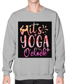 It s yoga O clock  345# - yoga- Sweatshirt - Crew