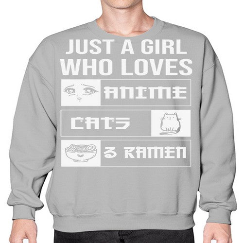 Just A Girl Who Loves 263# - anime- Sweatshirt - Crew