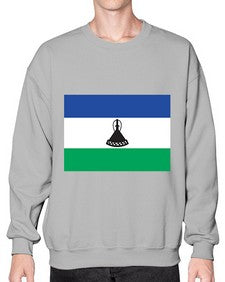 Lesotho 1129# - world flags- Sweatshirt - Crew