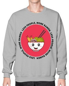 Less People More Ramen 1283# - Ramen- Sweatshirt - Crew