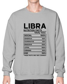 Libra Nutrition Facts 318# - libra- Sweatshirt - Crew