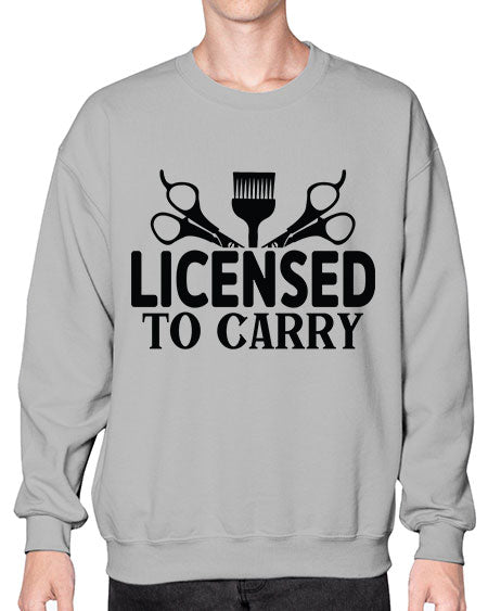 Licensed To Carry 1050# - hairdresser- Sweatshirt - Crew