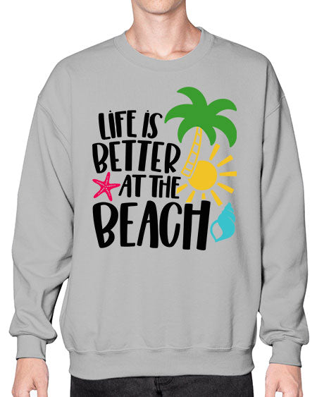 Life Is Better At The Beach Style 34# - summer- Sweatshirt - Crew