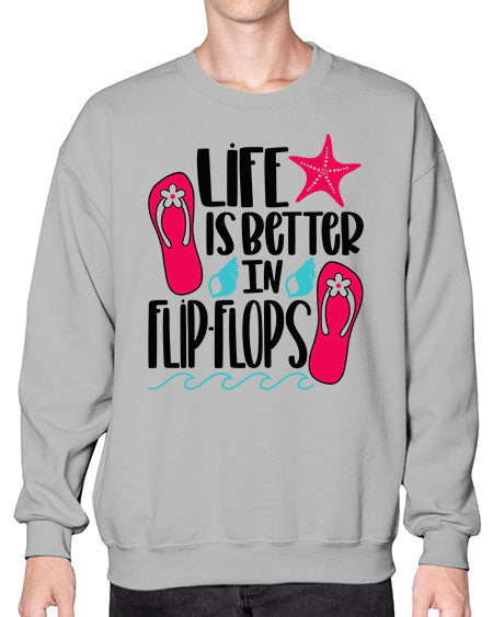 Life Is Better Is FlipFlops Style 31# - summer- Sweatshirt - Crew