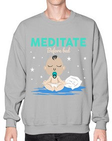 Meditate Before Bed 421# - yoga- Sweatshirt - Crew