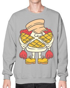 Misterious waffle 165# - cartoon food- Sweatshirt - Crew
