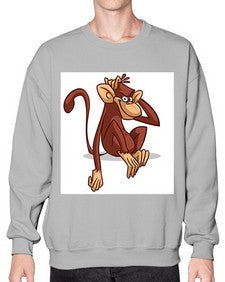 Monkey 174# - cartoon animals- Sweatshirt - Crew