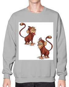 Monkey 175# - cartoon general- Sweatshirt - Crew
