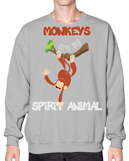 Monkeys Are my Spirit Animals 19# - monkey- Sweatshirt - Crew