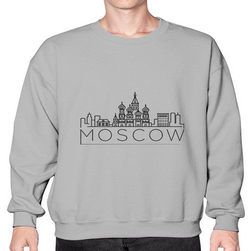 Moscow Minimal Skyline 1353# - cities- Sweatshirt - Crew