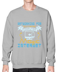 Networking for dummies your computer magic internet 22# - computer- Sweatshirt - Crew