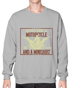 Never ride a motorcycle in stilettos and a miniskirt 50# - motorcycle- Sweatshirt - Crew