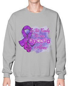 No One Figh Alone AlzheimerS Awareness 200# - alzheimers- Sweatshirt - Crew