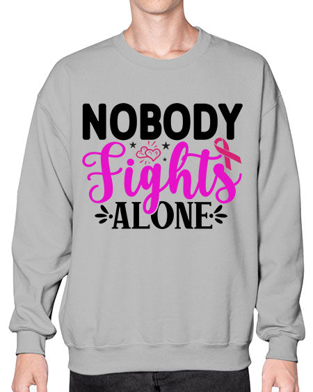 Nobody Fights Alone 12# - breast cancer- Sweatshirt - Crew